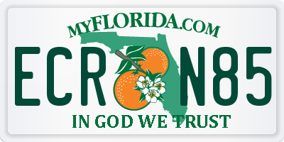 FL license plate ECRN85