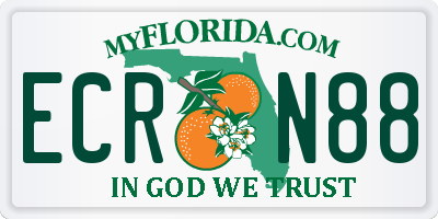 FL license plate ECRN88