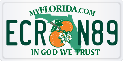FL license plate ECRN89