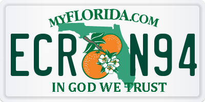 FL license plate ECRN94