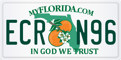 FL license plate ECRN96