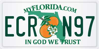 FL license plate ECRN97