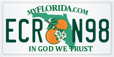 FL license plate ECRN98
