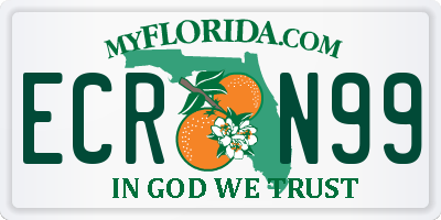 FL license plate ECRN99
