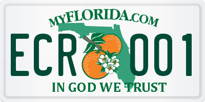 FL license plate ECRO01