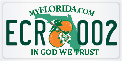 FL license plate ECRO02