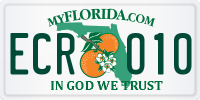 FL license plate ECRO10