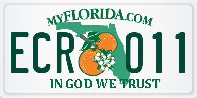 FL license plate ECRO11