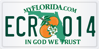FL license plate ECRO14