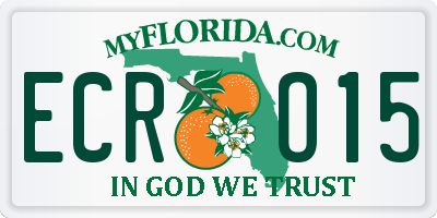 FL license plate ECRO15