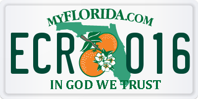 FL license plate ECRO16