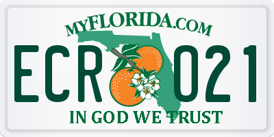 FL license plate ECRO21