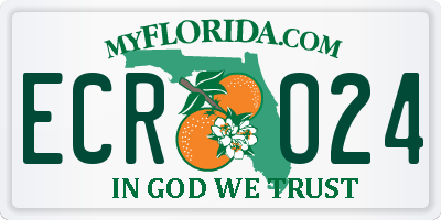 FL license plate ECRO24