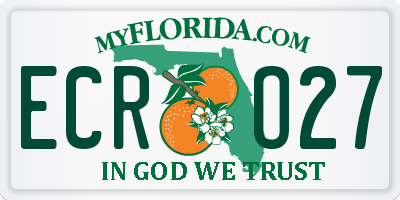 FL license plate ECRO27