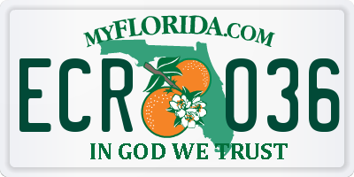 FL license plate ECRO36
