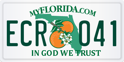FL license plate ECRO41