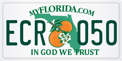 FL license plate ECRO50