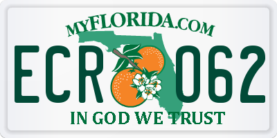FL license plate ECRO62