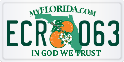 FL license plate ECRO63