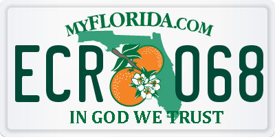 FL license plate ECRO68