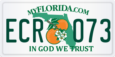 FL license plate ECRO73