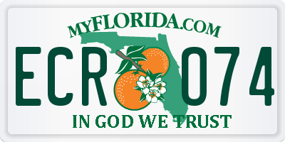 FL license plate ECRO74