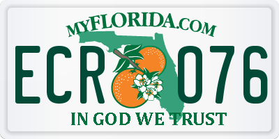 FL license plate ECRO76