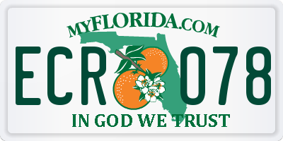 FL license plate ECRO78