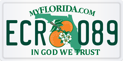 FL license plate ECRO89