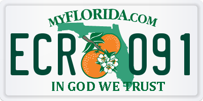 FL license plate ECRO91