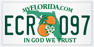 FL license plate ECRO97