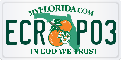 FL license plate ECRP03