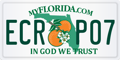 FL license plate ECRP07