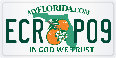 FL license plate ECRP09