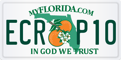 FL license plate ECRP10