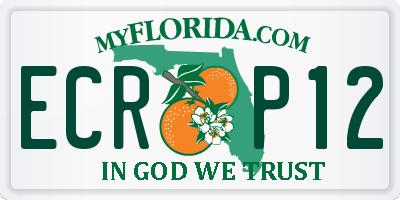 FL license plate ECRP12