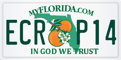 FL license plate ECRP14