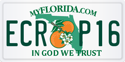 FL license plate ECRP16