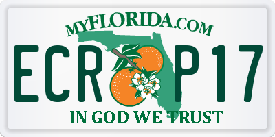 FL license plate ECRP17