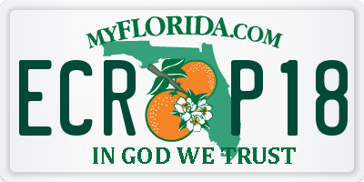 FL license plate ECRP18