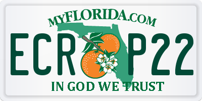 FL license plate ECRP22