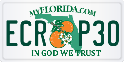 FL license plate ECRP30