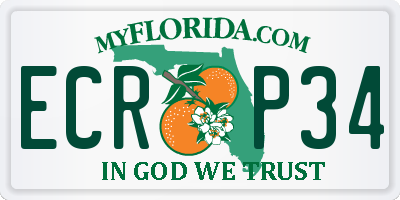 FL license plate ECRP34