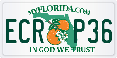 FL license plate ECRP36