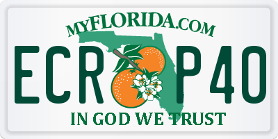 FL license plate ECRP40