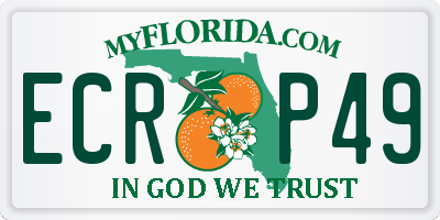 FL license plate ECRP49