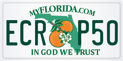 FL license plate ECRP50