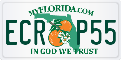 FL license plate ECRP55