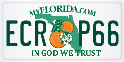 FL license plate ECRP66