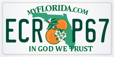 FL license plate ECRP67